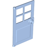 Yuvarlak kulplu 4 bölmeli ve kilitli kapı 1x4x6 - Açık-Kraliyet-Mavisi