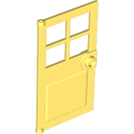 Yuvarlak kulplu 4 bölmeli ve kilitli kapı 1x4x6 - Parlak-Sarı