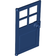 Yuvarlak kulplu 4 bölmeli ve kilitli kapı 1x4x6 - Koyu-Mavi