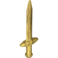 Mini uzun Kılıç kalın çapraz Korumalı - Silah 38mm - Perl-Altın